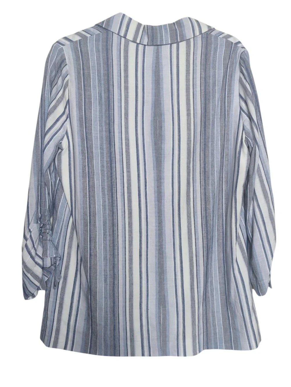 DREW Revolve Catalina Blazer M Blue Striped Linen Blend